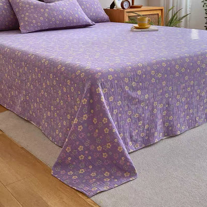 Draps de lit en pur coton de style campagnard