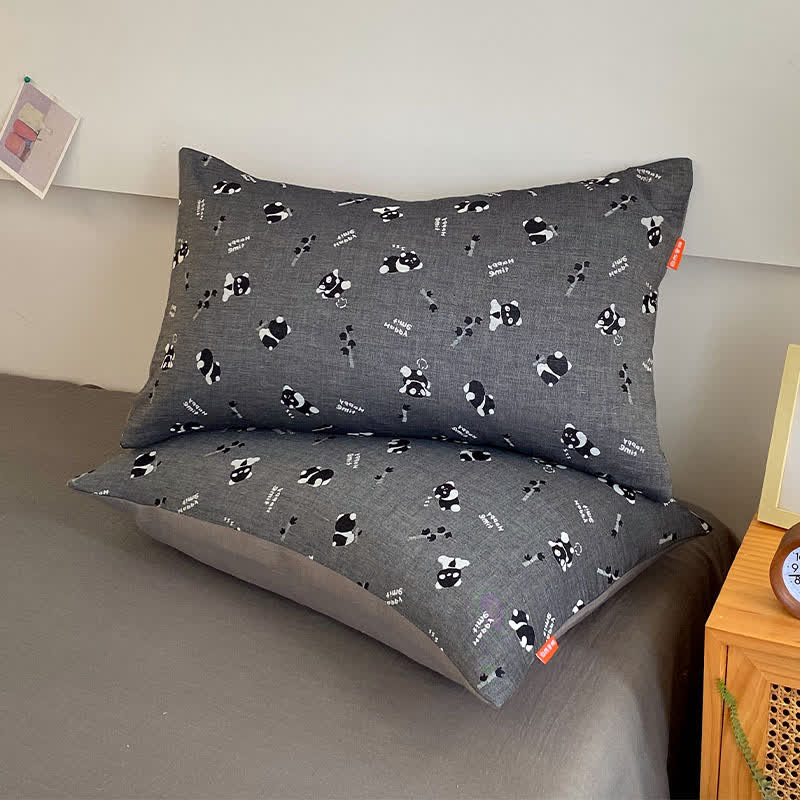 Drap de lit en gaze de coton avec un panda mignon
