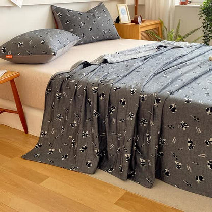 Drap de lit en gaze de coton avec un panda mignon