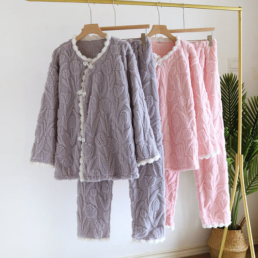 Ensemble pyjama en polaire à manches longues Rural Tulip
