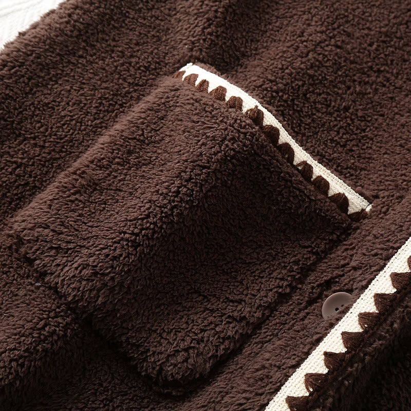 Vêtements de nuit chauds en flanelle avec col à revers