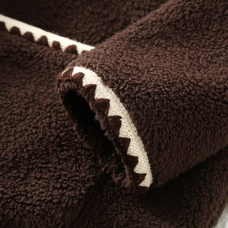Vêtements de nuit chauds en flanelle avec col à revers