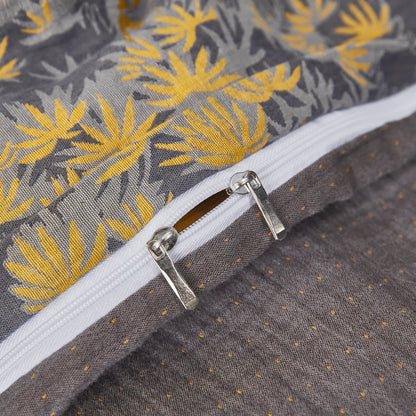 Parure de lit en gaze de coton de style naturel (4 pièces)