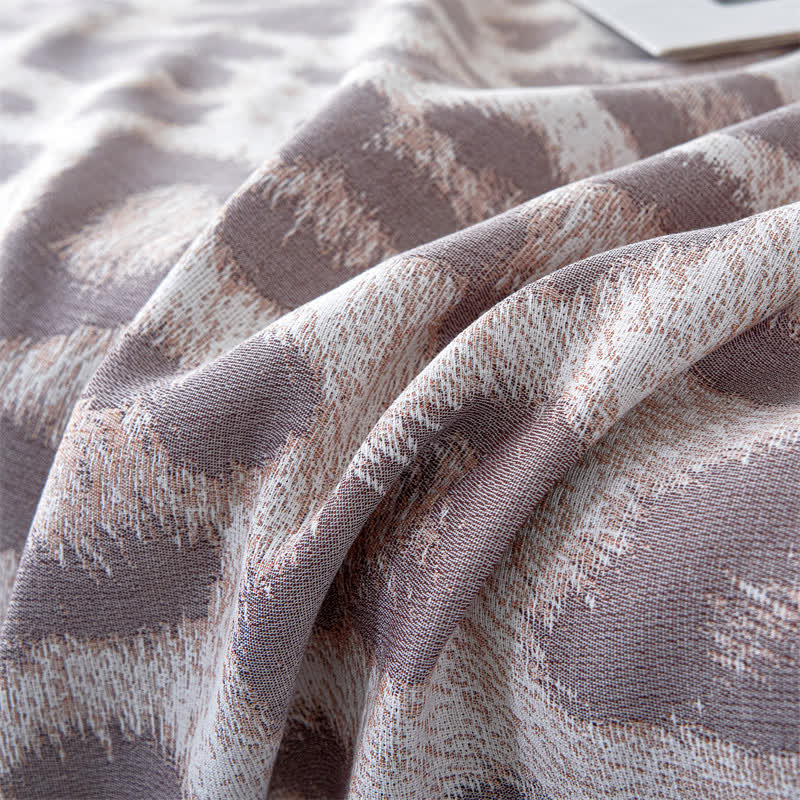Couette en gaze de fibre lyocell à imprimé léopard
