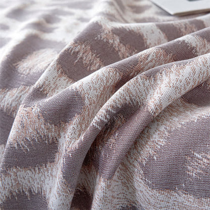 Couette en gaze de fibre lyocell à imprimé léopard
