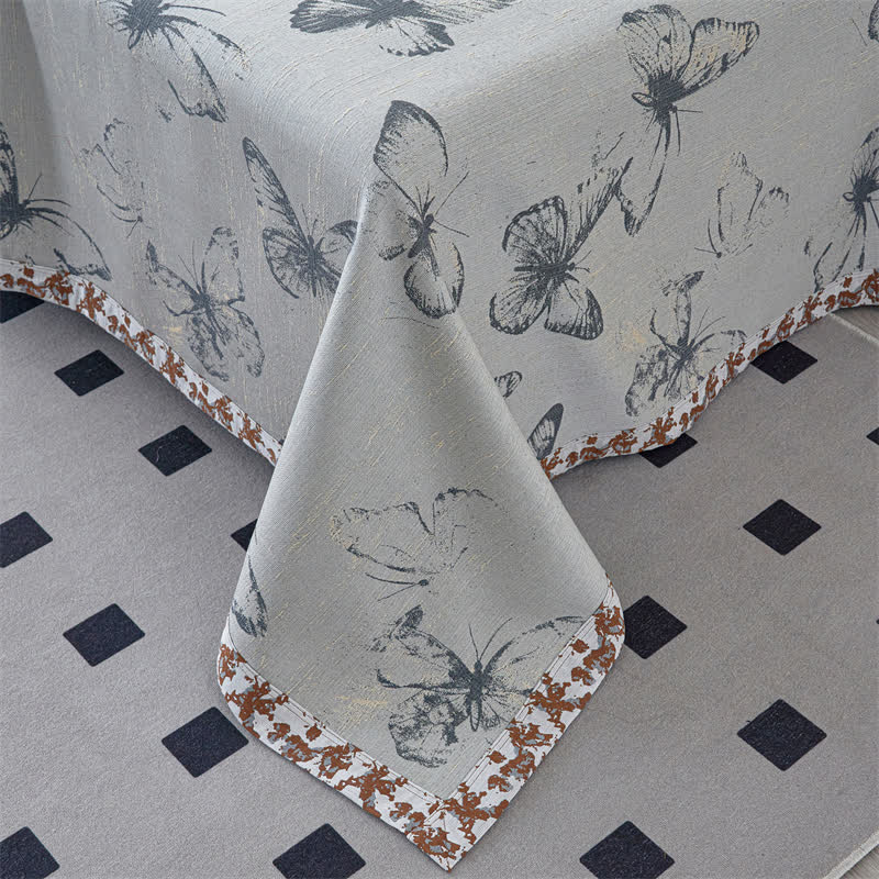Couverture d'été respirante en gaze de lyocell avec motif papillon