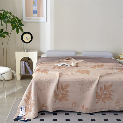 Couette en gaze de lyocell avec feuilles d'automne