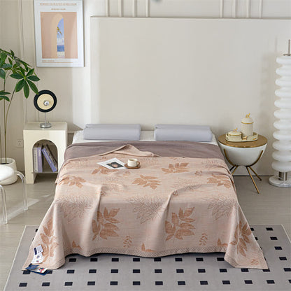 Couette en gaze de lyocell avec feuilles d'automne