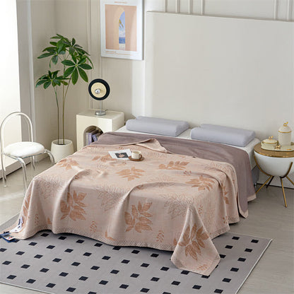 Couette en gaze de lyocell avec feuilles d'automne