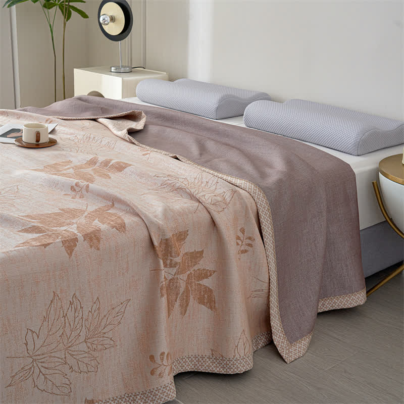 Couette en gaze de lyocell avec feuilles d'automne