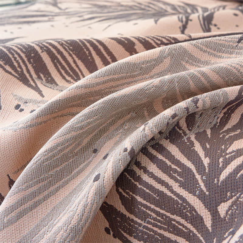 Couette en gaze de lyocell douce avec des feuilles pastorales