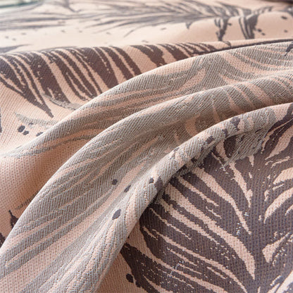 Couette en gaze de lyocell douce avec des feuilles pastorales