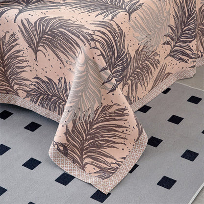 Couette en gaze de lyocell douce avec des feuilles pastorales