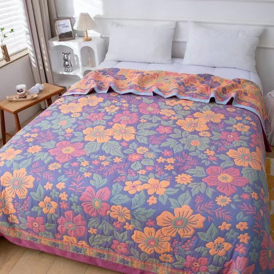 Couette d'été pastorale en coton jacquard