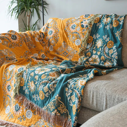 Housse de canapé à motif floral vintage Ownkoti