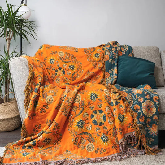 Housse de canapé à motif floral vintage Ownkoti