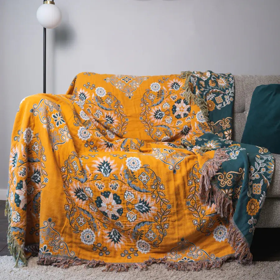 Housse de canapé à motif floral vintage Ownkoti
