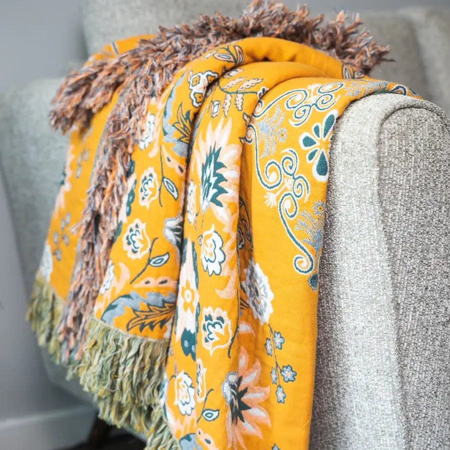 Housse de canapé à motif floral vintage Ownkoti