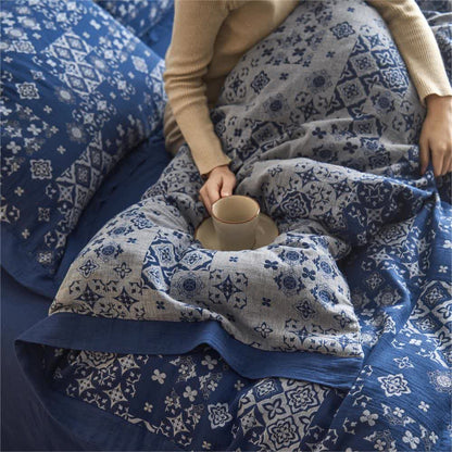 Parure de lit en pur coton style vintage (4 pièces)