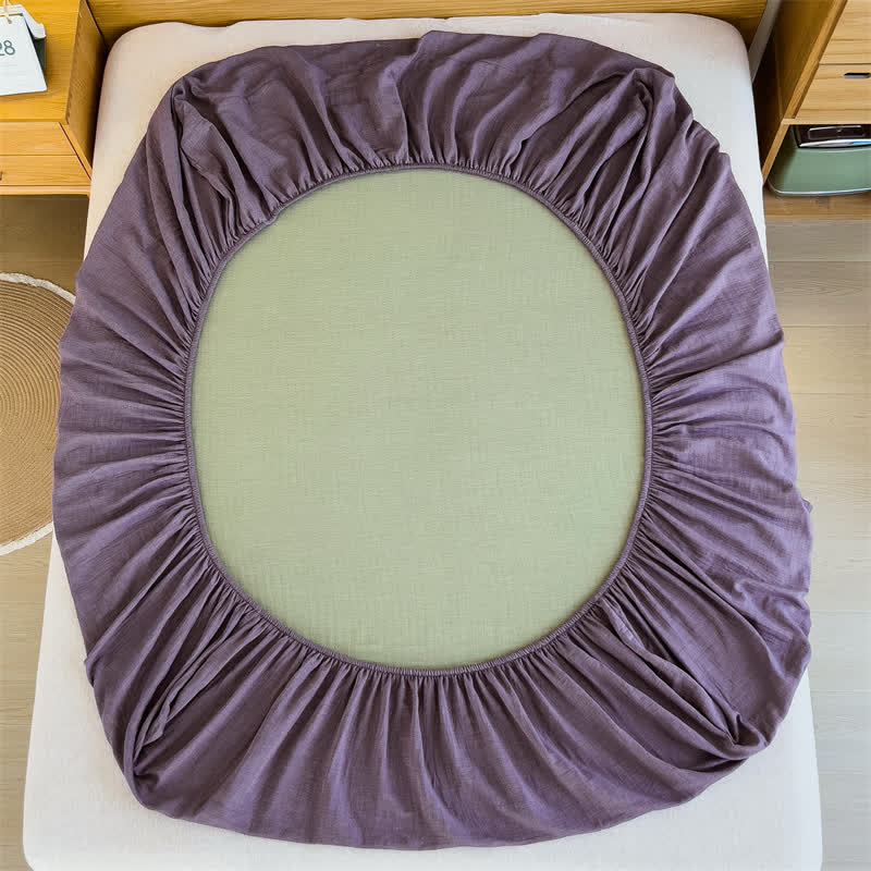 Drap-housse en gaze de coton uni