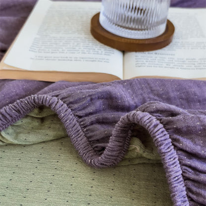 Drap-housse en gaze de coton uni