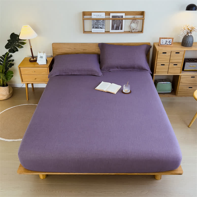 Drap-housse en gaze de coton uni
