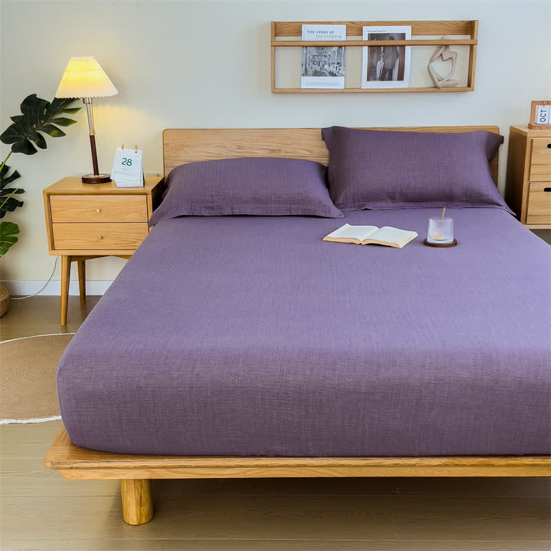 Drap-housse en gaze de coton uni