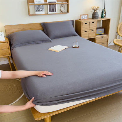 Drap-housse en gaze de coton uni