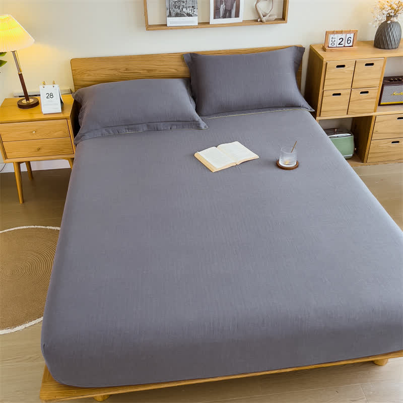 Drap-housse en gaze de coton uni