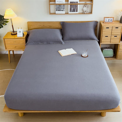 Drap-housse en gaze de coton uni