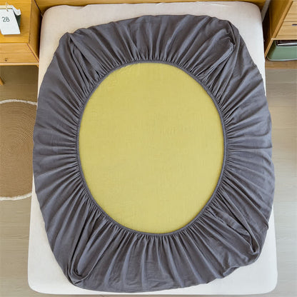 Drap-housse en gaze de coton uni