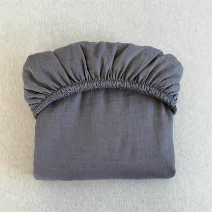 Drap-housse en gaze de coton uni