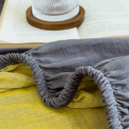 Drap-housse en gaze de coton uni