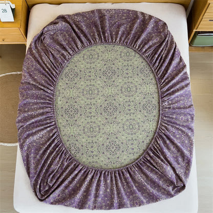 Drap-housse vintage en jacquard pur coton - image 6