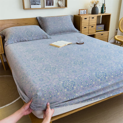 Drap-housse vintage en jacquard pur coton - image 12