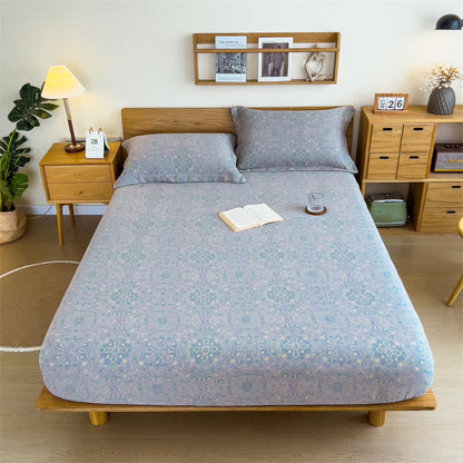 Drap-housse vintage en jacquard pur coton - image 11