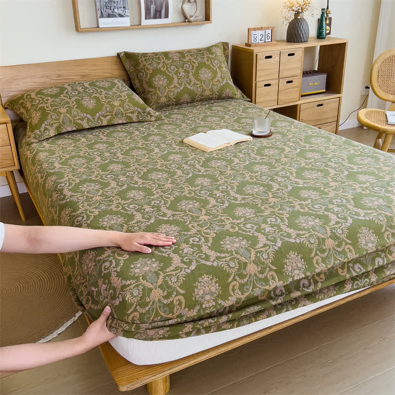 Drap-housse élégant en gaze de coton de style vintage