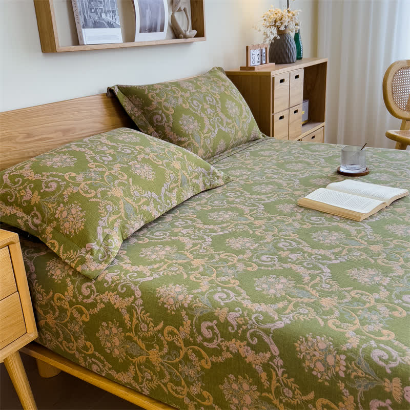 Drap-housse élégant en gaze de coton de style vintage