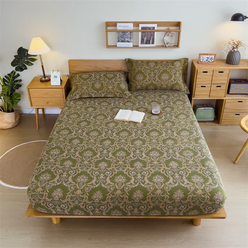 Drap-housse élégant en gaze de coton de style vintage