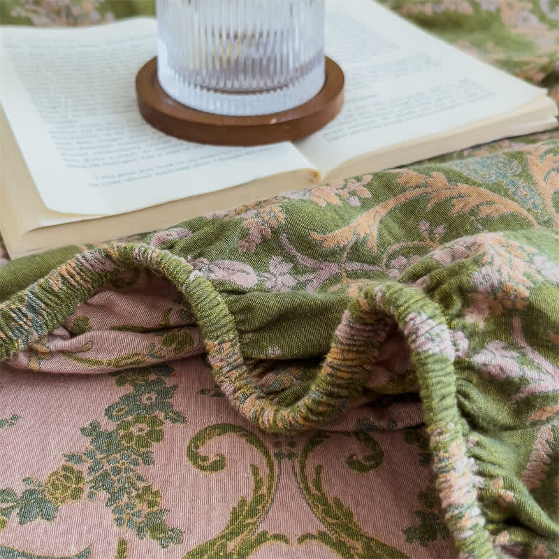 Drap-housse élégant en gaze de coton de style vintage