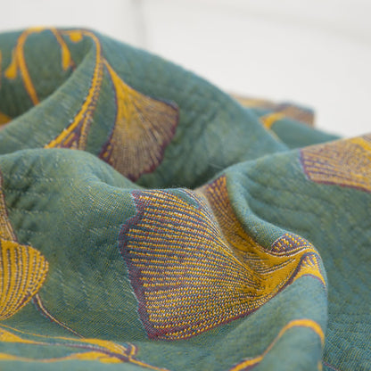 Taies d'oreiller en gaze de coton jacquard avec feuilles de ginkgo (2 pièces)