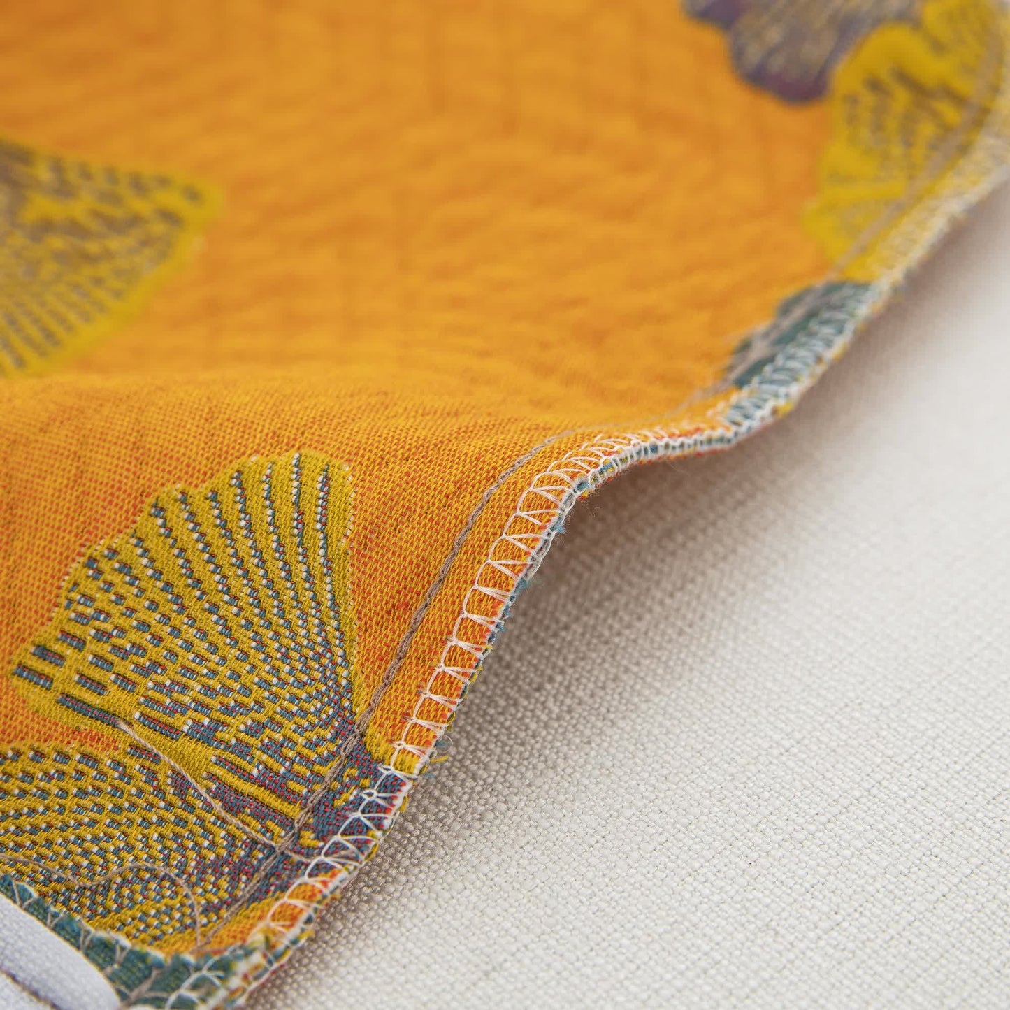 Taies d'oreiller en gaze de coton jacquard avec feuilles de ginkgo (2 pièces)