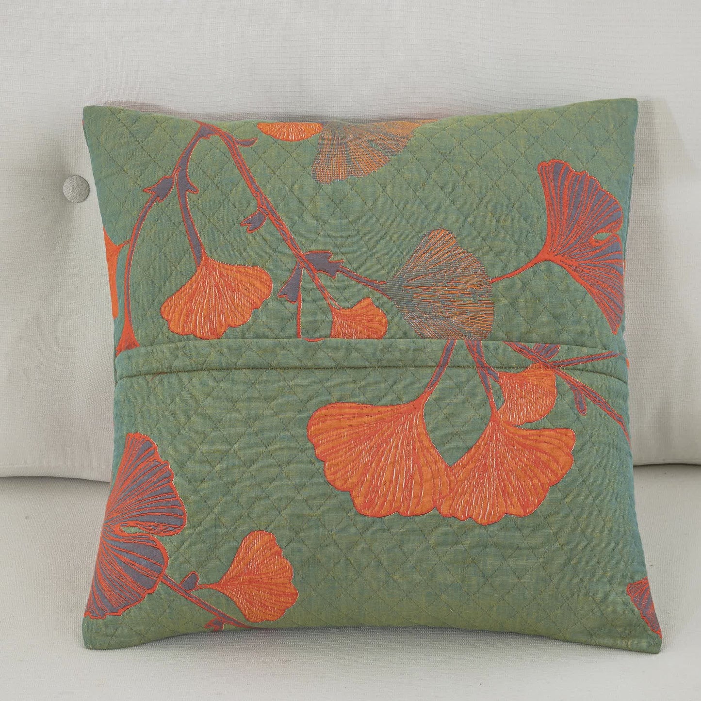 Taies d'oreiller en gaze de coton jacquard avec feuilles de ginkgo (2 pièces)