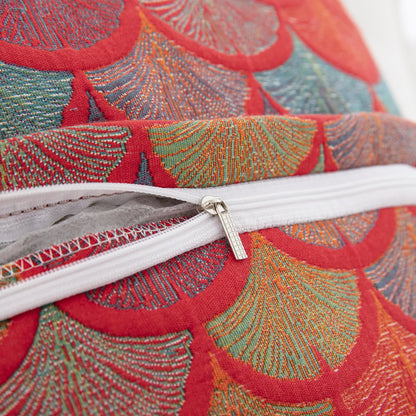 Taies d'oreiller en gaze de coton jacquard motif écailles de poisson (2 pièces)