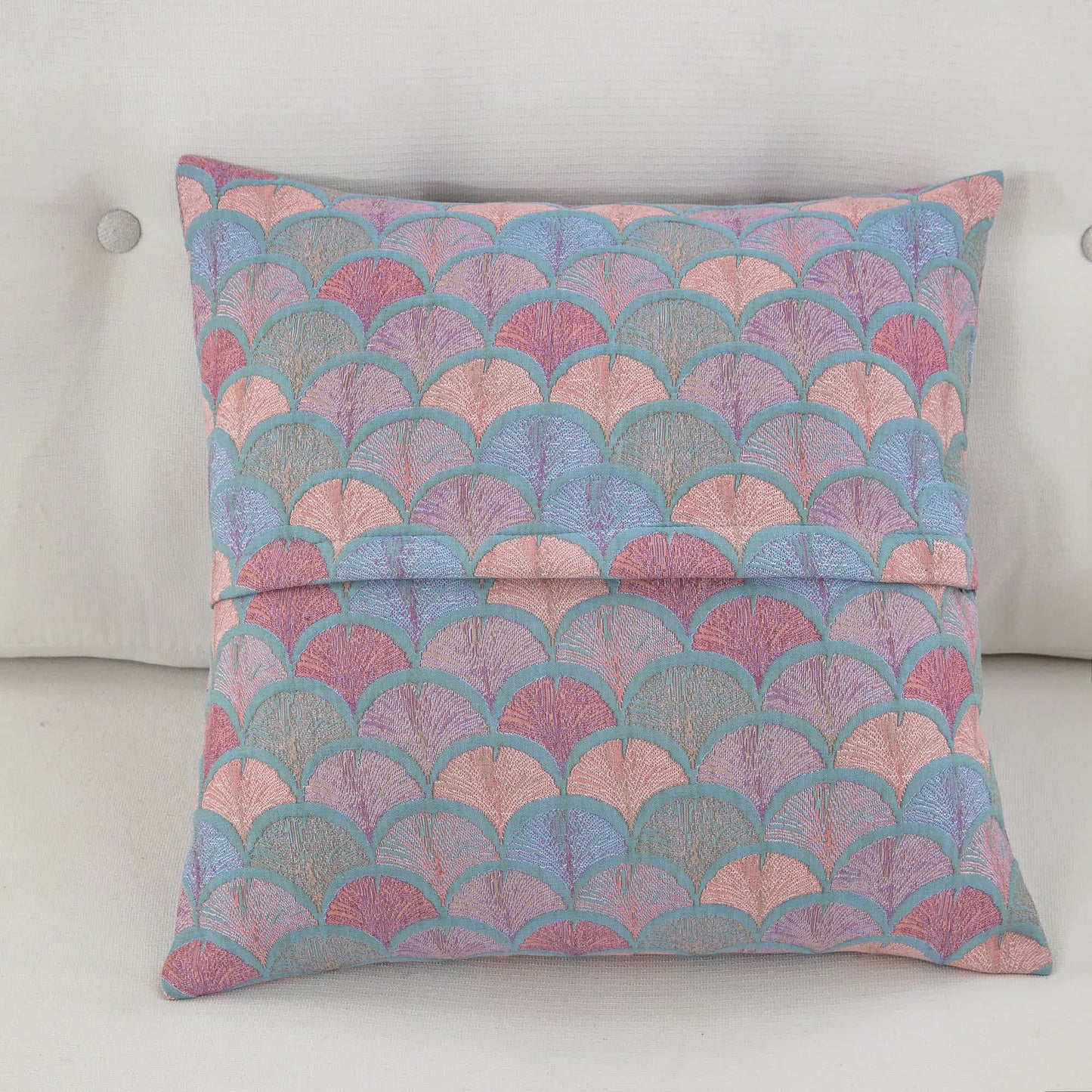 Taies d'oreiller en gaze de coton jacquard motif écailles de poisson (2 pièces)