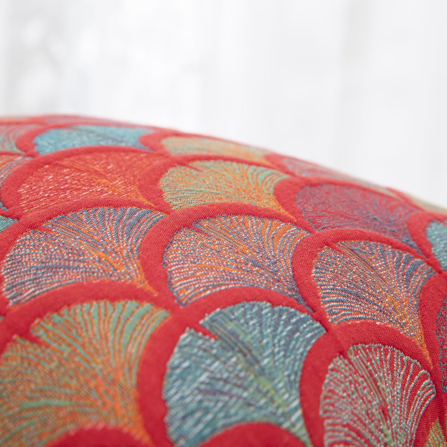Taies d'oreiller en gaze de coton jacquard motif écailles de poisson (2 pièces)