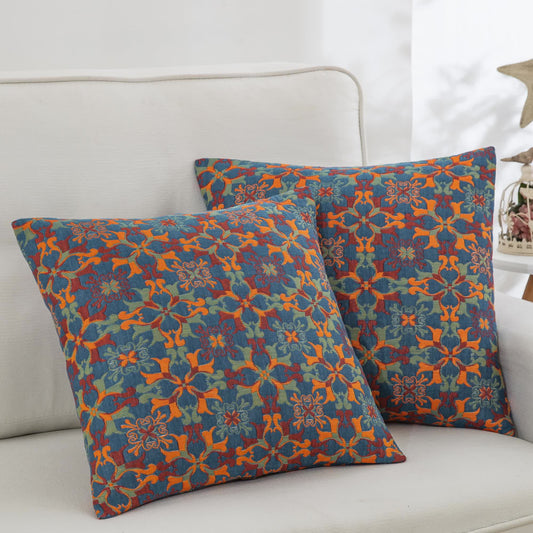 Taies d'oreiller en gaze de coton style mandala bohème (2 pièces)
