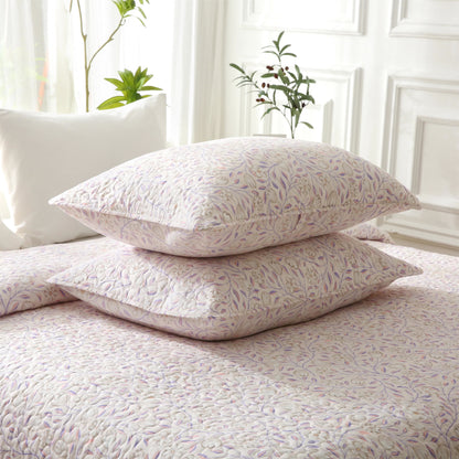 Linge de lit d'été matelassé en coton à motif floral