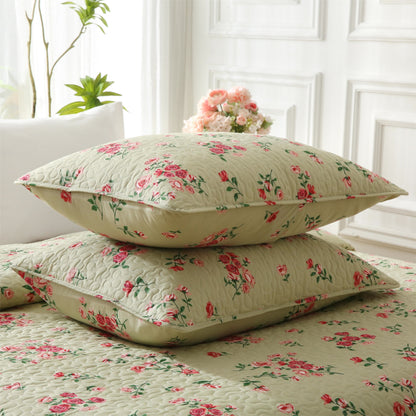 Linge de lit élégant en coton matelassé aspect rose