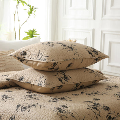 Linge de lit en coton matelassé de style vintage à motif floral